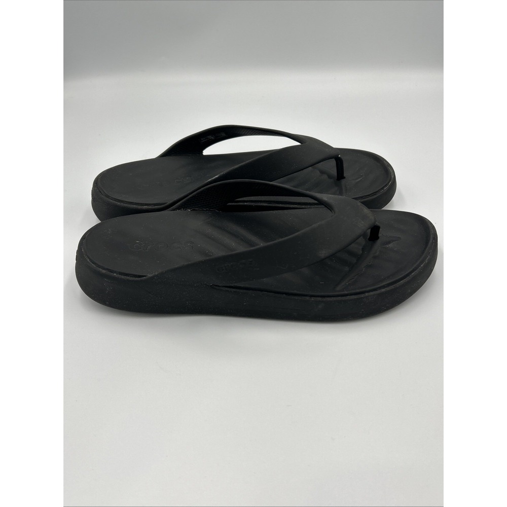 CROCS Getaway Platform Flip Thong Sandals Black Size 8 - Picture 4 of 8